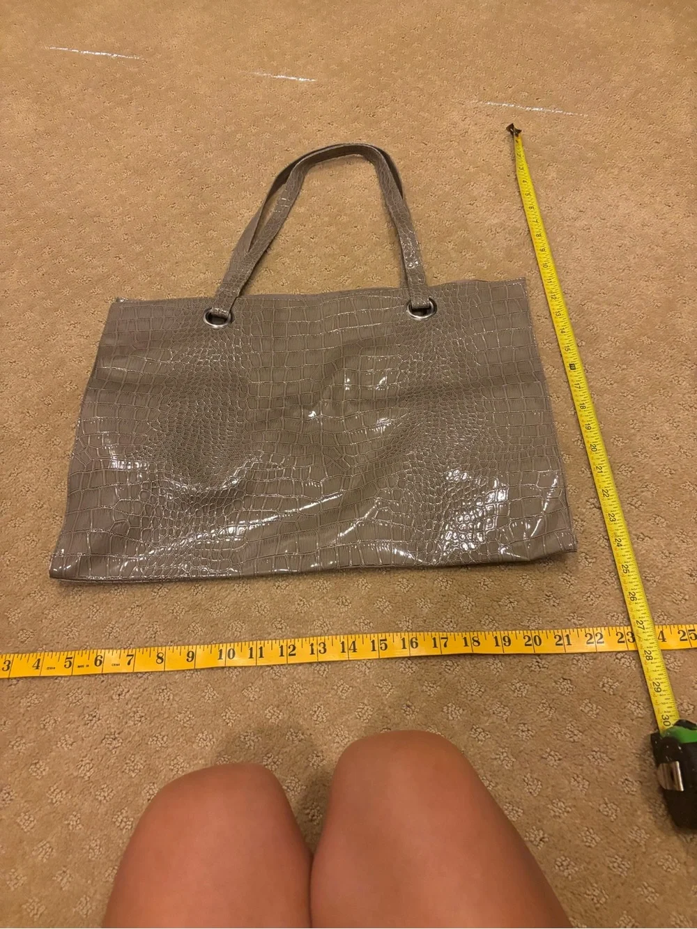 Fall 2026 Fashion Staple Piece ‘Animal print’ Tote bag Glossy Croc-Embossed
